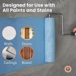 Mister Rui Paint Roller Kit, 18 Pack Paint Roller Set, 4"9" Paint Rollers for Painting Walls, Paint Tray with Liners, Angled Paint Brush, Professional Painting Kit for Home Improvement