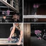 PULITUO Drill Set, 148-Piece Home Tool Set with 12V Pink Cordless Drill, Hand Tool Kits, and Tool Box, Suitable for Men, Women, and DIY Enthusiasts for Home Improvement.