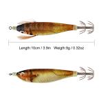 2Pcs Squid Jig Hook Fishing Lure Luminous 10cm 9g Artificial Fake Octopus Lures Wood Shrimp Cuttlefish Hard Bait Sea Jigs Tackle