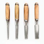 4Pcs High Hardness Wood Carving Chisels Set, Multi‑Function Flat Chisel Kit for Professional Woodworking