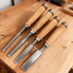 4Pcs High Hardness Wood Carving Chisels Set, Multi‑Function Flat Chisel Kit for Professional Woodworking