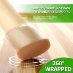 8PCS Chair Leg Floor Protectors Foot Cover Thick Wrap Felt Pads Silicone Furniture 15°-25° Table Feet Protect Hardwood Floors