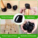 8PCS Chair Leg Floor Protectors Foot Cover Thick Wrap Felt Pads Silicone Furniture 15°-25° Table Feet Protect Hardwood Floors
