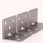 20pcs Stainless Steel L-Shaped Corner Code 90 Degree Laminated Furniture Plate Hardware Right Angle Bracket Cabinets Small