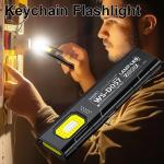 Outdoor LED Flashlight 550Lm Portable Mini Torch Light Pocket Lantern Flood Work Light with 5 Modes
