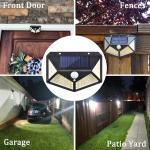 Outdoor Solar Lamp 100 LED Wall Lights PIR Motion Sensor Solar Powered Sunlight Street Light Garden Decoration​