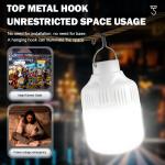 Outdoor USB Rechargeable LED Lamp Bulbs Super Bright Emergency Light with Hook Portable Camping Fishing Lantern Night Lights