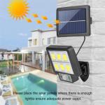 HOMEFISH LED Solar Split Wall Lamp with Motion Sensor Outdoor Waterproof Emergency Lighting for Street Garden Security And Deco