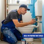 Pro Grade 2 Inch Angled Paint Brush (3 Pack) – Professional Angle Sash Brushes for Cutting in Trim, Walls, Cabinets & Detail Work – Works with Latex & Oil-Based Paint