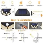 Outdoor Solar Lamp 100 LED Wall Lights PIR Motion Sensor Solar Powered Sunlight Street Light Garden Decoration​