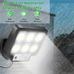 HOMEFISH LED Solar Split Wall Lamp with Motion Sensor Outdoor Waterproof Emergency Lighting for Street Garden Security And Deco
