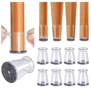 28 Pack Silicone Chair Leg Floor Protectors, Bar Stool Leg Protectors Cap, Furniture Pads Chair Leg Covers for Hardwood Floors