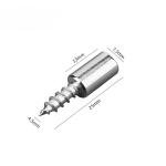 1/16Set with Rubber Sleeve Laminate Cross Self-tapping Screw Support Homemade Wardrobe Cabinet Glass Hard Nonslip Partition Nail