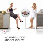 44pcs Furniture Grippers - Non Slip Pads for Furniture Legs - Self Adhesive Rubber Feet - Anti Slide Hardwood Floor Protectors