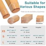 24 Pcs Silicone Chair Leg Floor Protectors with Non-slip Felt, Furniture Cups for Hardwood Floors, Protect Floors from Scratches