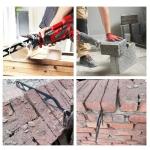 1pc 12in Demolition Masonry Reciprocating Saw Blade - Hard Alloy Blade for Cutting Brick, Wood, Metal, PVC Tube, Porous Concrete