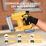18 Gauge Brad Nailer/Narrow Crown Stapler Compatible with Dewalt 20V MAX Battery(NO Battery) 2 in 1 Cordless Nail Gun with 1000 Nails and 1000 Staples for Home Improvement, DIY and Woodworking