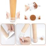 24 Pcs Silicone Chair Leg Floor Protectors with Non-slip Felt, Furniture Cups for Hardwood Floors, Protect Floors from Scratches