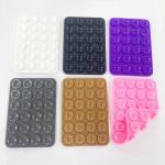 Multifunctional Silicone Suction Pad Phone Fixture Suction Cup Backed Adhesive Rubber Sucker Pad Fixed Pad 24Square Suction Cups