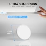 WKONCLDY 6PACK 3200lm LED Flush Mount Ceiling Light, Super Slim 12 inch LED Ceiling Light, 5000K Daylight LED Ceiling Light for Bedroom, Living Room, Dining Room, Garage and Office (White, Six Pack)