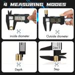 Simhevn Electronic Digital Calipers, inch and Millimeter Conversion,LCD Screen displays 0-6" Caliper Measuring Tool, Automatic Shutdown, Suitable for DIY/Jewelry Measurement (New150mm Black Plastic)