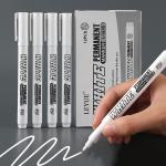 New 1/2/3PCS Waterproof Metal Marker Permanent White Paint Pen Washing Art Painting Graffiti Pens Fabric Wood Leather Marker1MM