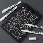 New 1/2/3PCS Waterproof Metal Marker Permanent White Paint Pen Washing Art Painting Graffiti Pens Fabric Wood Leather Marker1MM