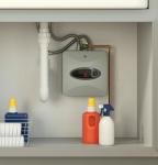 GE Appliances 2.5 Gallon, Versatile Mini Tank Water Heater with Adjustable Thermostat, Easily Installs Under Sink, 120v, GE02P08BAW