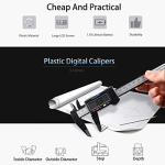 Simhevn Electronic Digital Calipers, inch and Millimeter Conversion,LCD Screen displays 0-6" Caliper Measuring Tool, Automatic Shutdown, Suitable for DIY/Jewelry Measurement (New150mm Black Plastic)