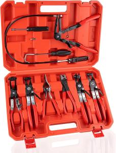 Hose Clamp Pliers, Wire Long Reach Hose Clamp Pliers Set Fuel Oil Water Hose Auto Tools Coolant Radiator Heater and Water Hose