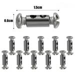 100/10PCS Steel Wire Rope Cable Clamp Metal Copper Clip Adjustable Screw Metal Fixture Sling Fastener Accessories for 1.2-2.5mm