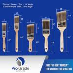 5 Piece Pro Paint Brush Set for All Paints