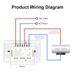 Tuya Smart Life WiFi Boiler Switch with Energy Monitoring 4400W Smart Water Heater Switch 20A US Standard for Alexa Google Home