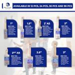 Pro Grade 2 Inch Angled Paint Brush (3 Pack) – Professional Angle Sash Brushes for Cutting in Trim, Walls, Cabinets & Detail Work – Works with Latex & Oil-Based Paint