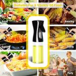 200/300/500m LOil Spray Plastic Household Kitchen Oil Spray Bottle or Oil Brush Nebulizing Mist Filling Cooking Dual Use BBQ