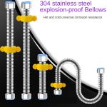 304 Stainless Steel Basin&Toilet Water Weaved 1/2"plumbing Hose,bathroom Heater Connect Corrugated Pipes with Wrench  Pipe