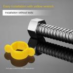 304 Stainless Steel Basin&Toilet Water Weaved 1/2"plumbing Hose,bathroom Heater Connect Corrugated Pipes with Wrench  Pipe