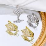 Juya DIY Earwire Fixtures Shvenzy Gold/Silver Color Earring Hooks Accessories For Handmade Luxury Dangle Women's Earring Making