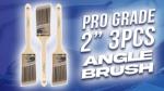 Pro Grade 2 Inch Angled Paint Brush (3 Pack) – Professional Angle Sash Brushes for Cutting in Trim, Walls, Cabinets & Detail Work – Works with Latex & Oil-Based Paint
