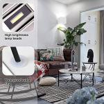 Kawell 12W Modern LED Wall Sconce Adjustable Beam Angle Waterproof IP65 Aluminum Wall Light Indoor Outdoor for Bathroom Living Room Bedroom Hallway Corridor Stairs, White 6000K