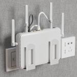 2pcs Home Router Storage Box Wall Artifact Set-top Box Wall-mounted Fixture Support Bracket Wifi Placement Rack For Living Room