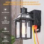 Porch Lights with GFCI Outlet, Dusk to Dawn Outdoor Lights with Outlet, 3 Lighting Modes Exterior Light Fixture Waterproof, Outside Lights for House Front Door Patio Garage
