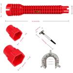 Sink Faucet Wrench Plumbing Repair Tool 14 In 1 Anti-Slip Handle Double Head Wrench Bathroom Plumbing Water Heater Spanner Tool