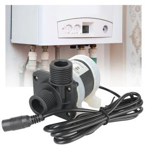 Silent 4 Points Threaded Water Heater Shower Floor Heating Booster Pump Brushless Solar Motor Water Pump DC 12V 24V IP68 US Plug