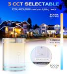 CLOUDY BAY Indoor/Outdoor Motion Sensor LED Wall Light,120V 15W 1000LM Porch Light,3000K/4000K/5000K Selectable,Wet Location,Brushed Nickel