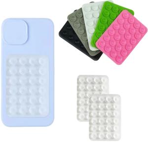 For Phone Fixture Suction Cup Backed Adhesive Silicone Rubber Sucker Pad For Fixed Pad Transparent Backed Silicone Suction Pad