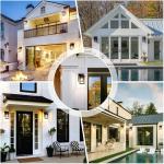 MATAMEYE Outdoor Wall Lantern, Exterior Waterproof Wall Sconce Light Fixture, Black Front Door Mounted Lighting with Clear Glass, Anti-Rust Porch Lamp