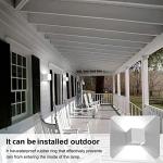 Kawell 12W Modern LED Wall Sconce Adjustable Beam Angle Waterproof IP65 Aluminum Wall Light Indoor Outdoor for Bathroom Living Room Bedroom Hallway Corridor Stairs, White 6000K