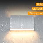 FUDESY LED Wall Sconce, White Plastic Modern Wall Lighting Fixtures, Indoor Outdoor Up and Down Wall Lamp for Living Room Bedroom Hallway Corridors, 3000K, Warm White, 2-Pack