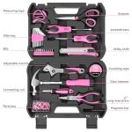 CRESOLVIA Pink Tool Kit 69 Piece Tool Kit for Women Small Basic Hand Tool Box Home Tool Set Perfect for Ladies and Girls with General Home Repairs, DIY Project,Office and College Dormitory Use